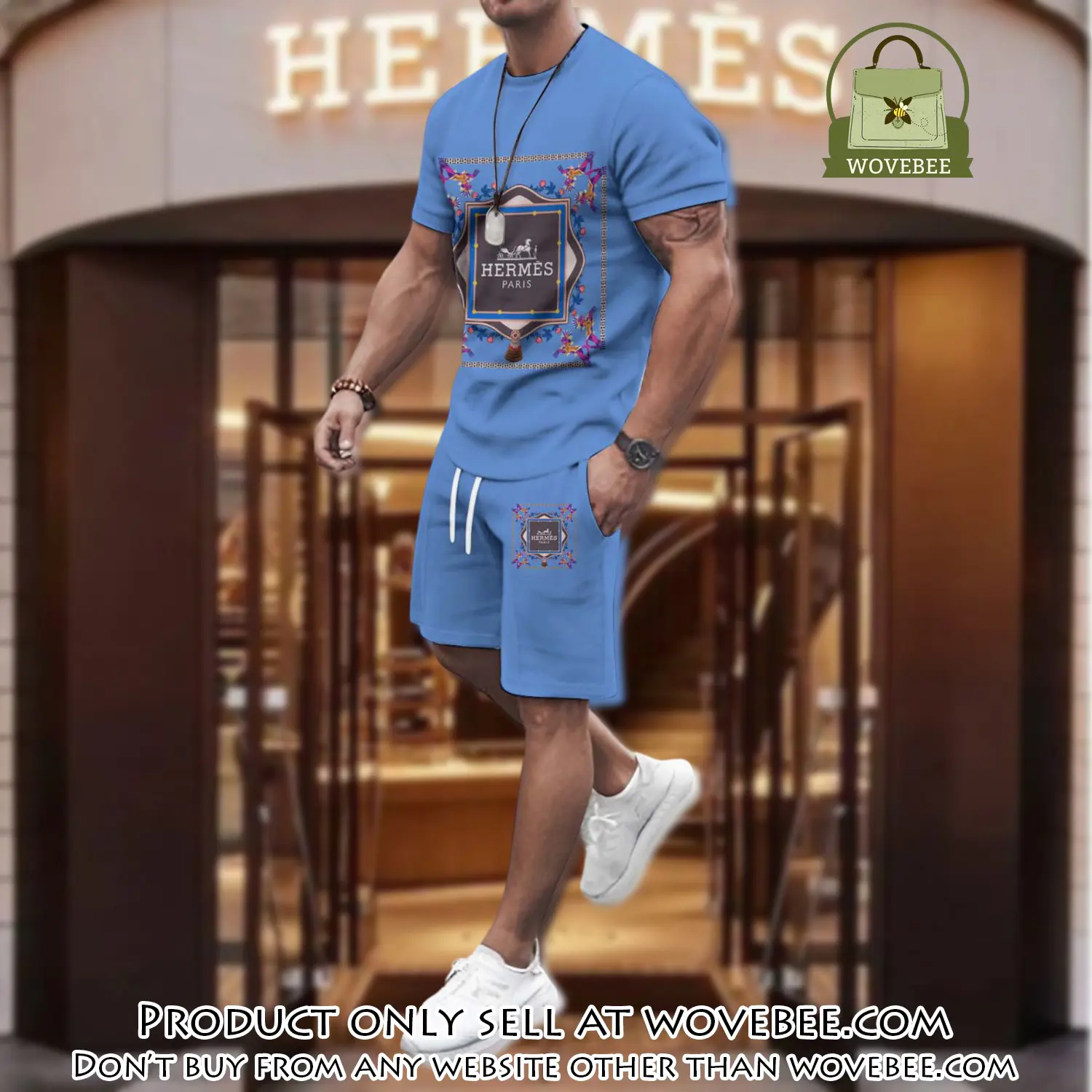 Hermes combo unisex tshirt & short limited luxury outfit cts1105 wvb0316356